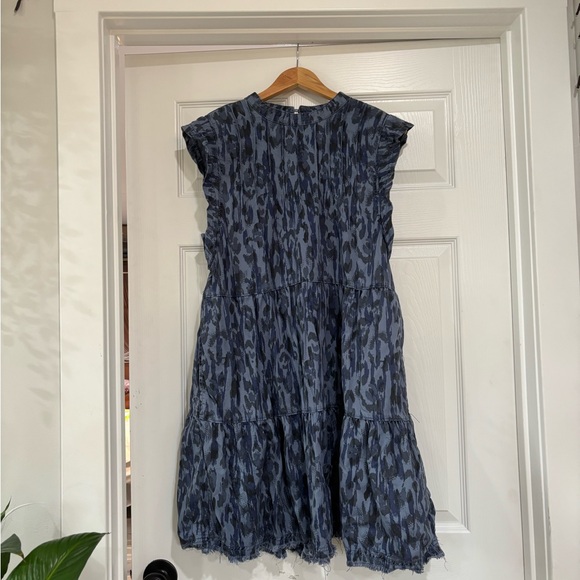Anthropologie Navy Abstract  Mini Dress - Picture 2 of 5
